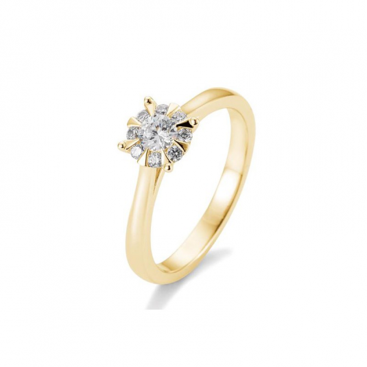 SOFIA DIAMONDS prsten ze žlutého zlata s diamantem 0,39 ct prsten BE41/05765-Y