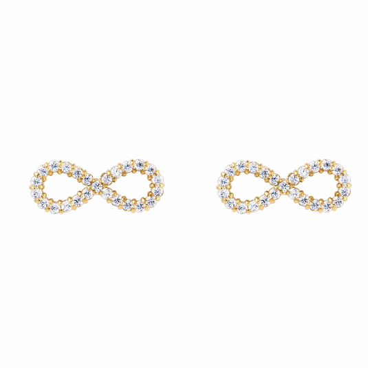 DANIEL WELLINGTON ocelové náušnice Mirelle Infinity Gold náušnice DW00401614