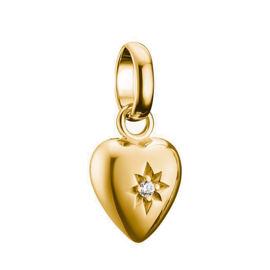 THOMAS SABO CONNECT přívěsek charm Heart with star gold-plated přívěšek CC1234-414-14