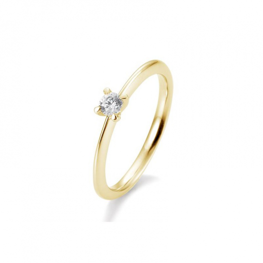 SOFIA DIAMONDS prsten ze žlutého zlata s diamantem 0,15 ct prsten BE41/05634-Y