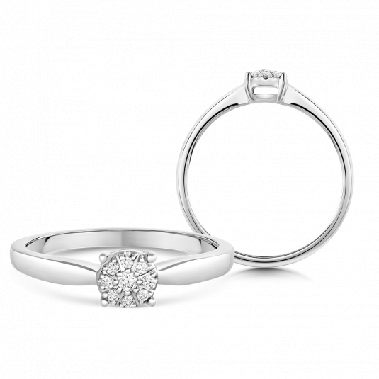 SOFIA DIAMONDS zlatý zásnubní prsten s diamanty 0,05 ct prsten UDRG50435W-H-I1