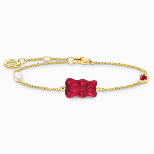 THOMAS SABO x HARIBO náramek Red goldbear & pearl náramek A2151-430-10
