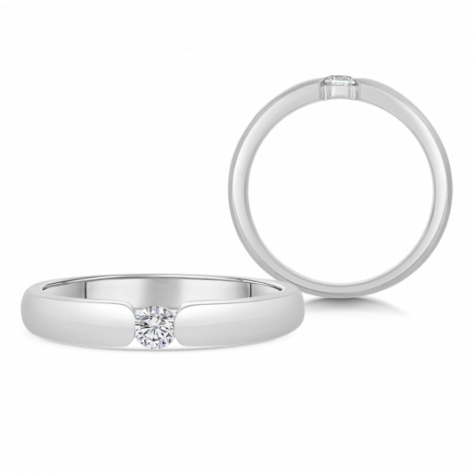 SOFIA DIAMONDS zlatý zásnubní prsten s diamantem 0,13 ct prsten BDRB00073WG