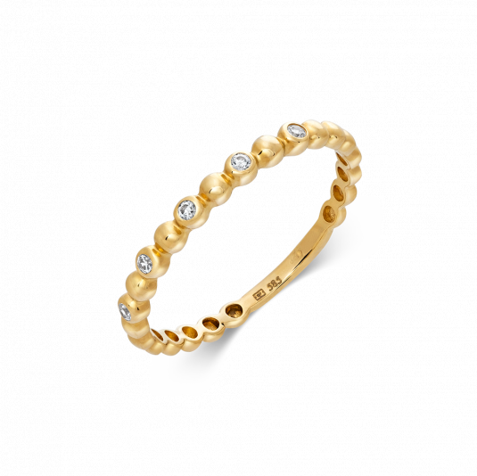 SOFIA zlatý prsten se zirkony prsten CAMR89563A-2mm-CZ-YG