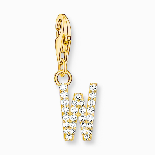 THOMAS SABO přívěsek charm letter W gold přívěšek 1986-414-14