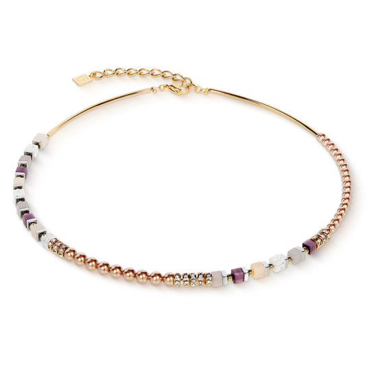 COEUR DE LION náhrdelník Precious Fusion Offset šampaňské-blush náhrdelník 4354-10-1208