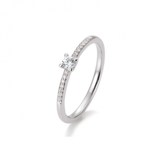 SOFIA DIAMONDS prsten z bílého zlata s diamantem 0,17 ct prsten BE41/85950-W