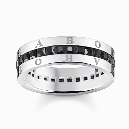 THOMAS SABO prsten Black stones pavé prsten TR2361-643-11