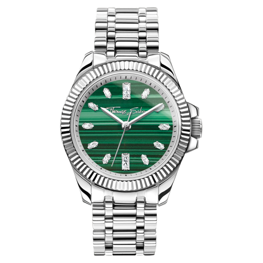 THOMAS SABO hodinky Silver and green malachite hodinky WA0434-201-211