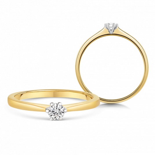 SOFIA DIAMONDS zlatý zásnubní prsten s diamantem 0,15 ct prsten UDRG46873Y-H-I1