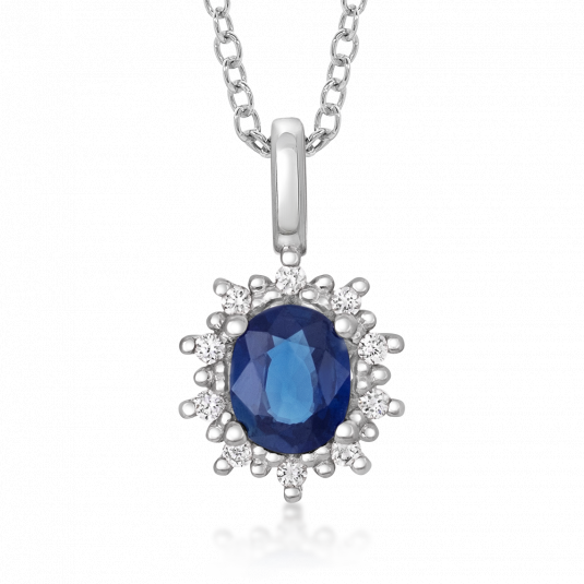SOFIA DIAMONDS zlatý přívěsek safír s diamanty přívěšek PAK11937W