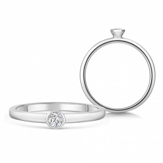 SOFIA DIAMONDS zlatý zásnubní prsten s diamantem 0,15 ct prsten BDRB00076WG