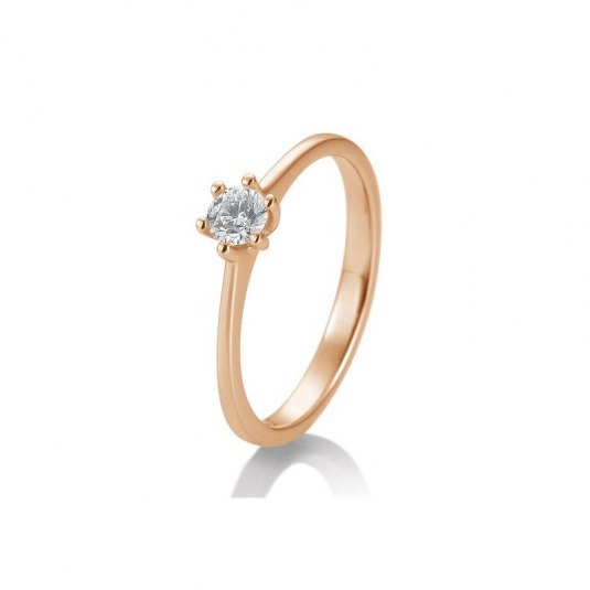 SOFIA DIAMONDS prsten z růžového zlata s diamantem 0,25 ct prsten BE41/82142R