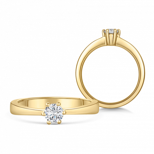 SOFIA DIAMONDS zlatý zásnubní prsten s diamantem 0,25 ct prsten BDRB00070YG