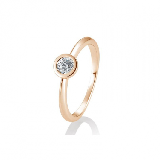 SOFIA DIAMONDS prsten z růžového zlata s diamantem 0,30 ct prsten BE41/85131-6-R
