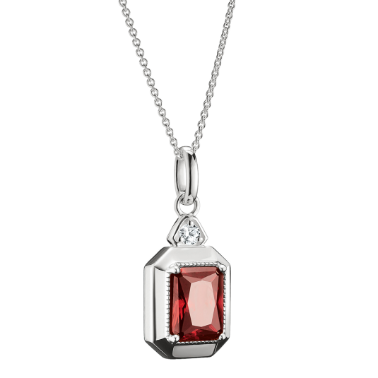 THOMAS SABO náhrdelník Red Octagon Zirconia náhrdelník KE2366-051-10