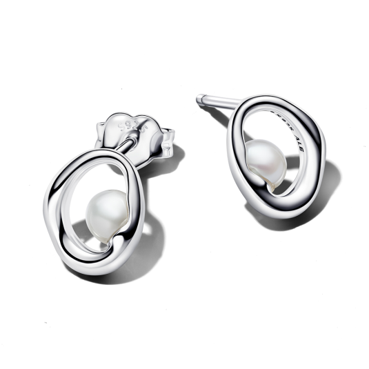PANDORA ESSENCE stříbrné náušnice s perlou náušnice 293295C01