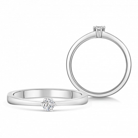 SOFIA DIAMONDS zlatý zásnubní prsten s diamantem 0,15 ct prsten BDRB00068WG