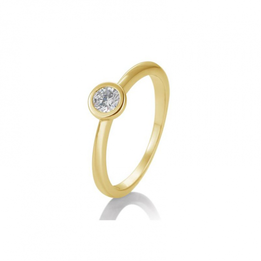 SOFIA DIAMONDS prsten ze žlutého zlata s diamantem 0,25 ct prsten BE41/85130-6-Y