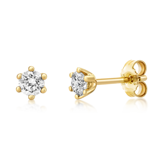 SOFIA DIAMONDS zlaté náušnice s diamanty 2 x 0,2 ct náušnice UDER21526Y-H-I1