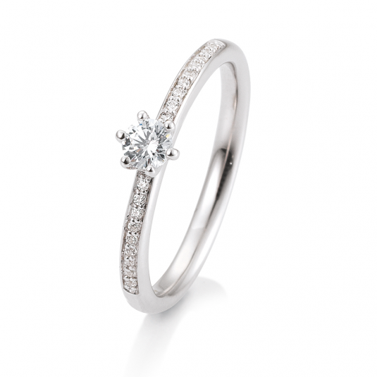 SOFIA DIAMONDS Prsten 14 k bílé zlato s diamanty 0,29 ct prsten BE41/05805-W