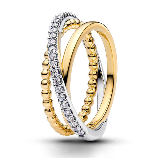 PANDORA Signature trojitý zkřížený prsten prsten 164826C01