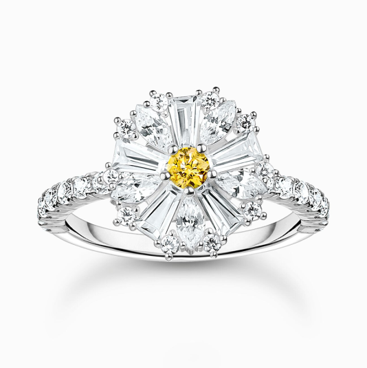 THOMAS SABO stříbrný prsten Lovely Daisy prsten TR2493-051-4