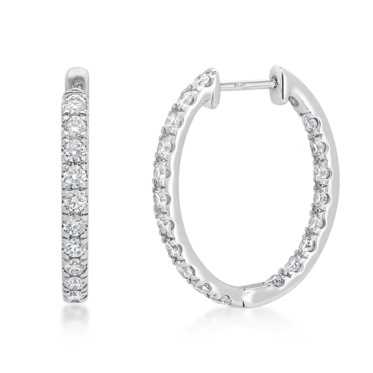 SOFIA DIAMONDS zlaté náušnice s laboratorními diamanty 2,048 ct DE/VS+ náušnice LABGER26837WG