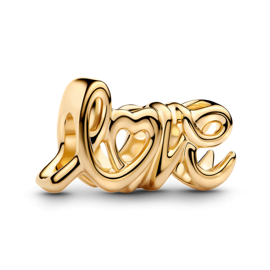 PANDORA pozlacený korálek Love přívěšek 763055C00
