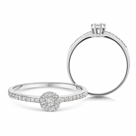 SOFIA DIAMONDS zlatý zásnubní prsten s diamanty 0,206 ct prsten GEMBG28933-05