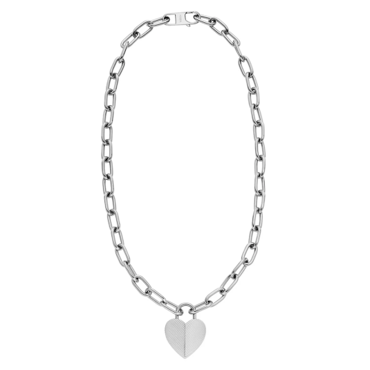 FOSSIL náhrdelník Harlow Linear Texture Heart náhrdelník FOJF04657040
