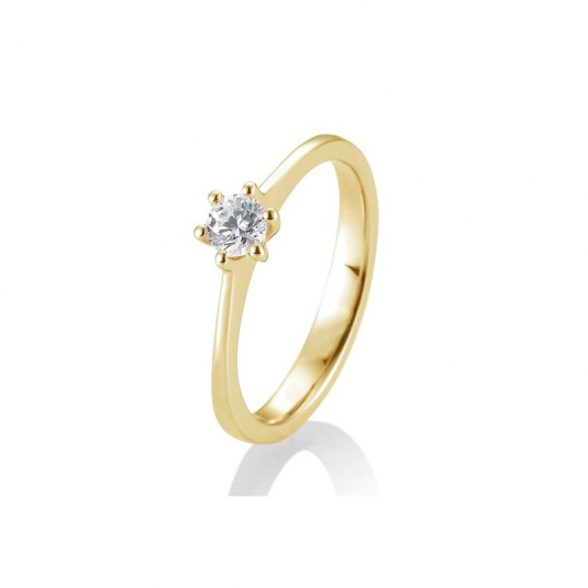 SOFIA DIAMONDS prsten ze žlutého zlata s diamantem 0,30 ct prsten BE41/84831-Y