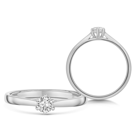 SOFIA DIAMONDS zlatý zásnubní prsten s diamantem 0,23 ct H/I1 prsten UDRG47931W-H-I1