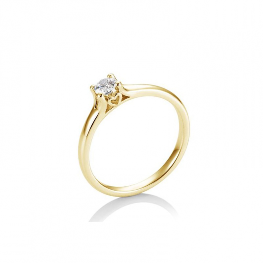 SOFIA DIAMONDS prsten ze žlutého zlata s diamantem 0,25 ct prsten BE41/05721-Y