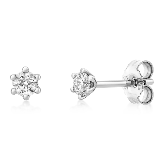 SOFIA DIAMONDS zlaté náušnice s diamanty 2 x 0,09 ct náušnice UDER21532W-H-I1