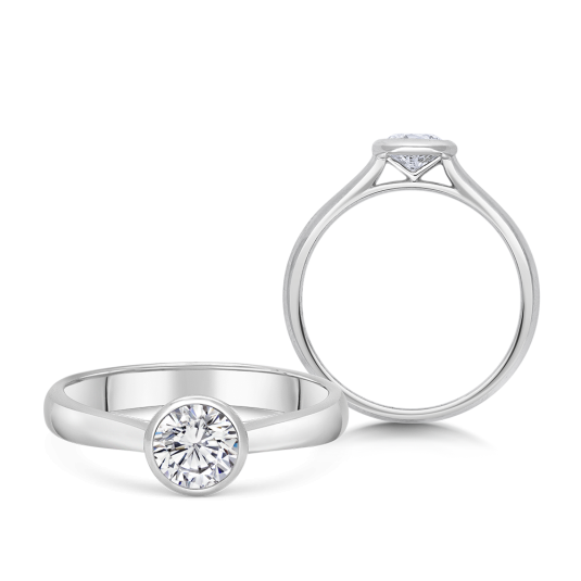 SOFIA DIAMONDS zlatý zásnubní prsten s laboratorním diamantem 0,50 ct DE/VS+ prsten LABGRG110676WG