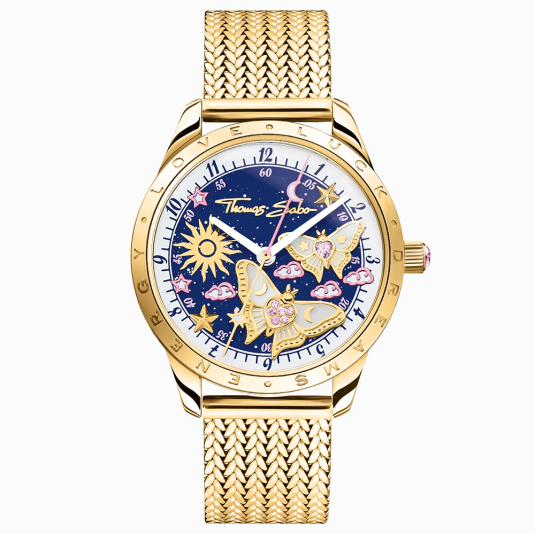 THOMAS SABO hodinky Gold butterflies hodinky WA0430-291-207
