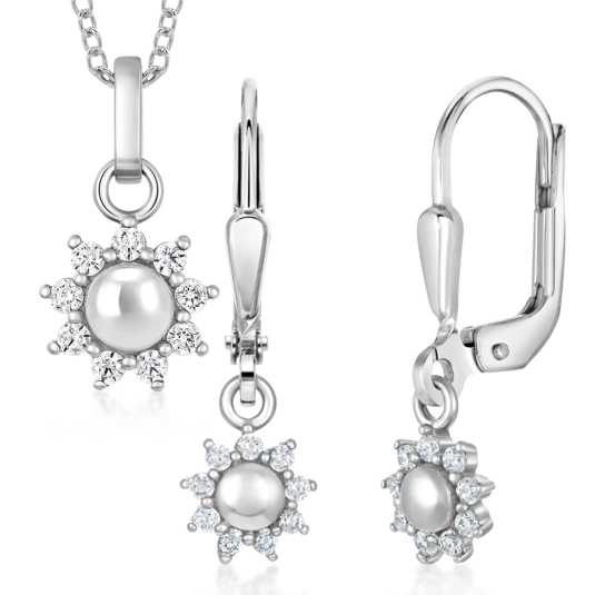 SOFIA stříbrný set náušnic a přívěsku šperkový set SJ232429.200+SJ232428.200