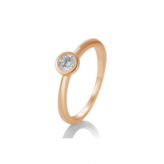 SOFIA DIAMONDS prsten z růžového zlata s diamantem 0,25 ct prsten BE41/85130-6-R
