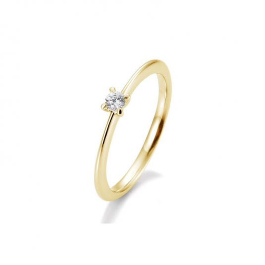 SOFIA DIAMONDS prsten ze žlutého zlata s diamantem 0,10 ct prsten BE41/05633-Y