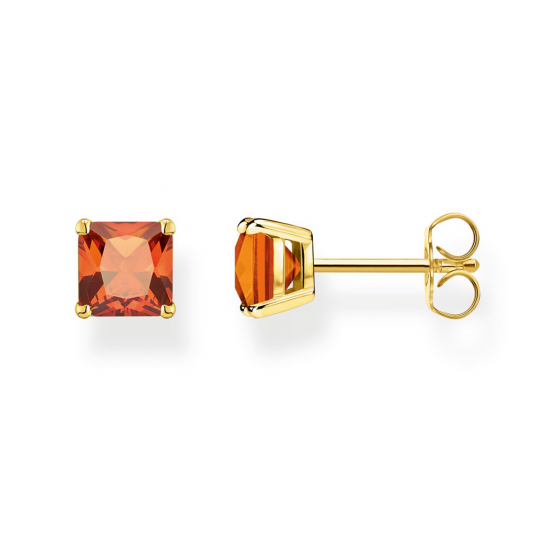 THOMAS SABO náušnice Orange stone gold náušnice H2174-472-8