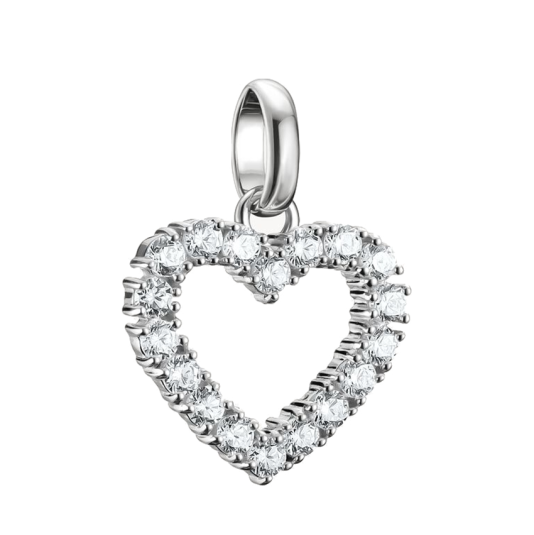 THOMAS SABO CONNECT přívěsek charm Heart with white přívěšek CC1237-051-14