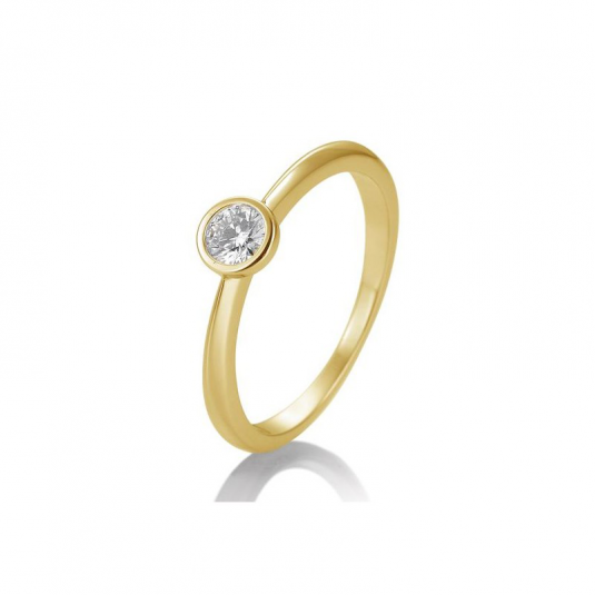 SOFIA DIAMONDS prsten ze žlutého zlata s diamantem 0,20 ct prsten BE41/85129-9-Y