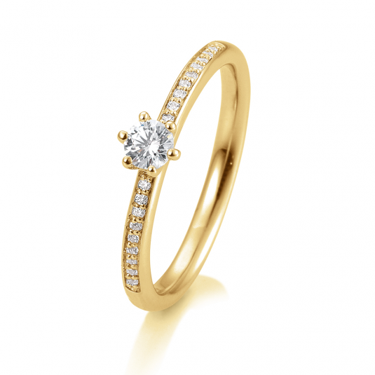 SOFIA DIAMONDS Prsten 14 k žluté zlato s diamanty 0,29 ct prsten BE41/05805-Y