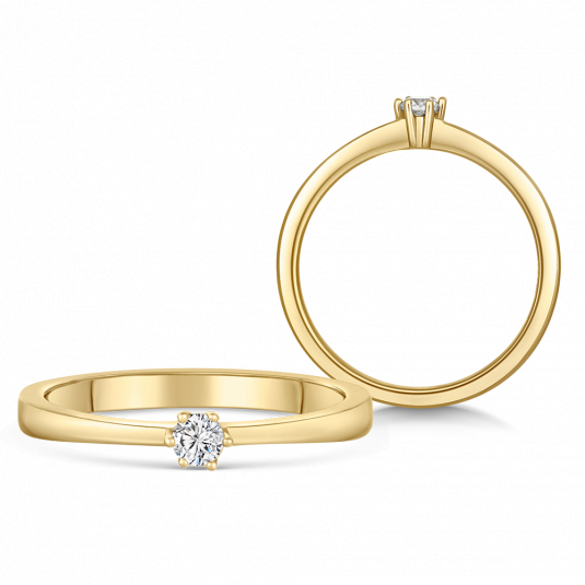 SOFIA DIAMONDS zlatý zásnubní prsten s diamantem 0,10 ct prsten BDRB00067YG