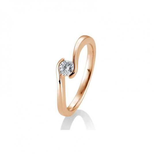 SOFIA DIAMONDS prsten z růžového zlata s diamantem 0,25 ct prsten BE41/85943-R