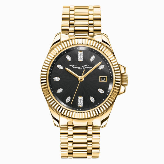 THOMAS SABO hodinky Gold and black hodinky WA0431-291-207