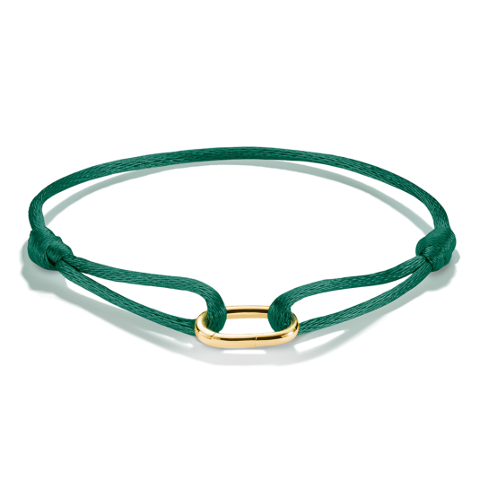 THOMAS SABO CONNECT náramok Textile Bracelet green C1210-413-34