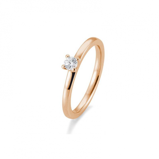 SOFIA DIAMONDS prsten z růžového zlata s diamantem 0,15 ct prsten BE41/05991-R