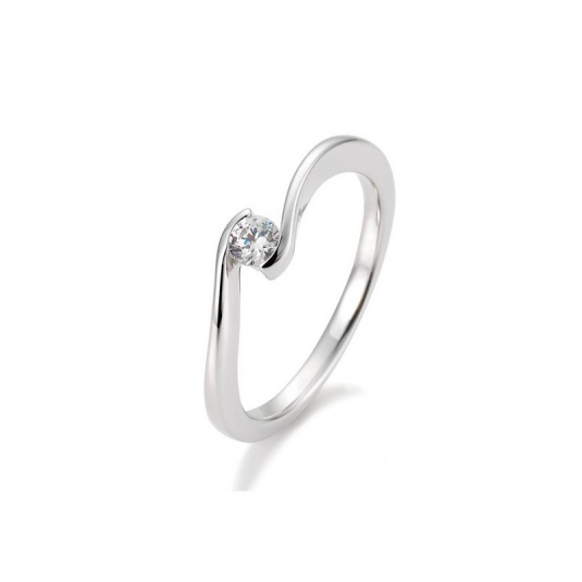 SOFIA DIAMONDS prsten z bílého zlata s diamantem 0,15 ct prsten BE41/85941-W